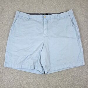 Nautica Men's 46W Deck Shorts Light Blue Cotton Twill Flat Front BG K06 218
